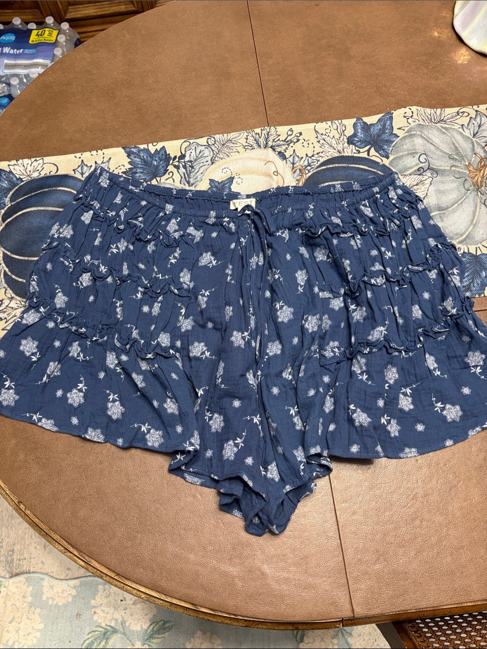 Torrid Festi Women’s Navy Blue Floral Ruffle Shorts